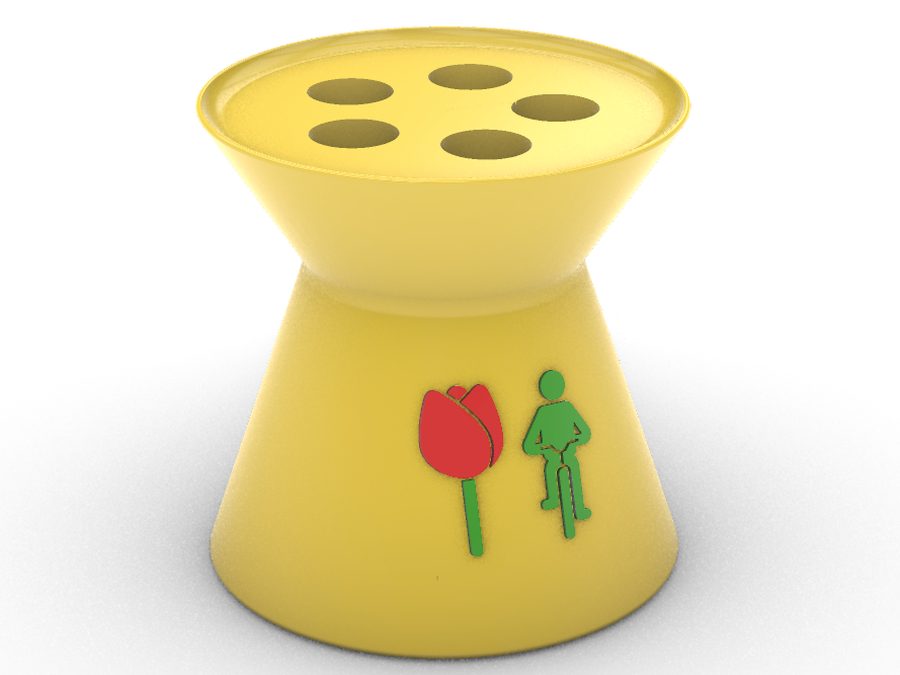 Tulip Cycle Wands Display Vase