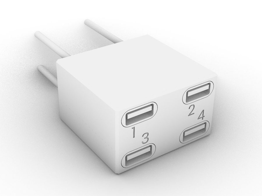 4-Port USB Cable Organiser